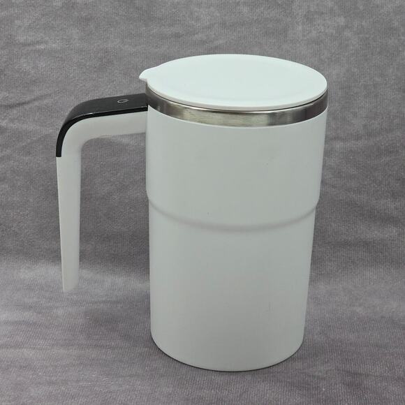 Magnetic Self Stirring Coffee Mug Cup Rechargeable Automatic Mixing LCD White - Picture 2 of 7